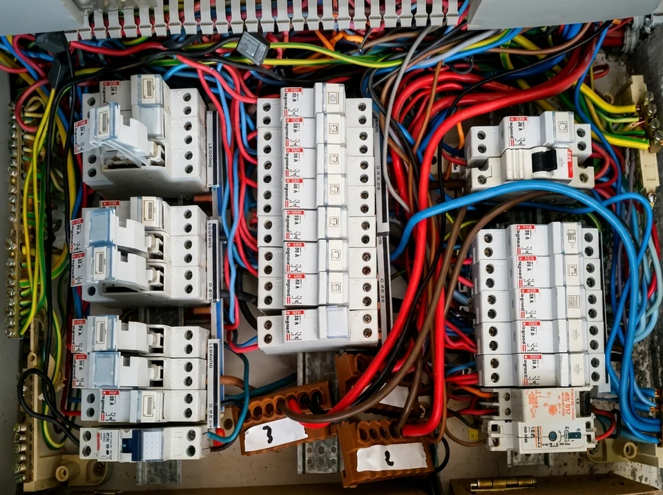 Panneaux solaires sur le toit d'une maison moderne avec des feuilles vertes au premier plan